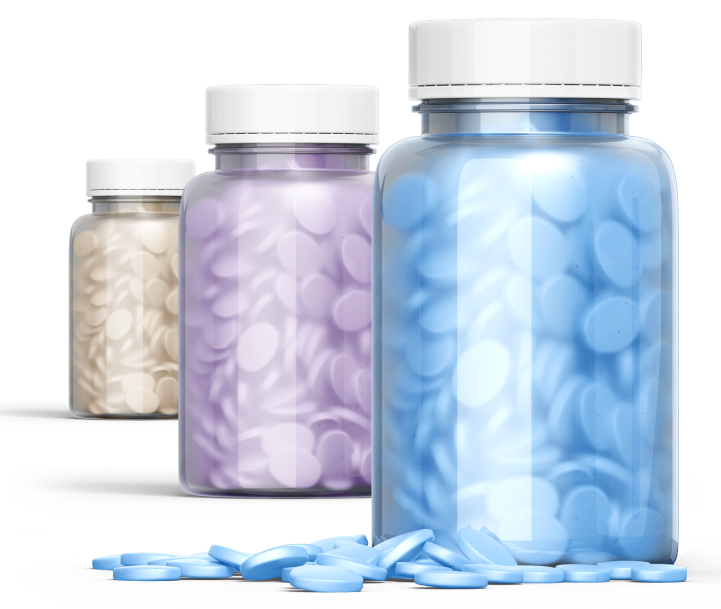 Un-labeled Medicine Bottles